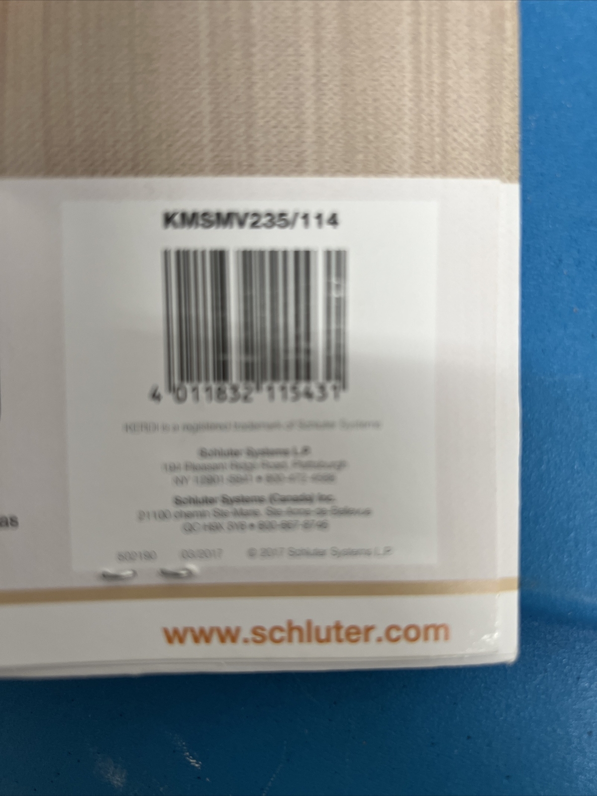 Schluter Kerdi Mixing Valve Seal 4-1/2″ KMSMV235/114/UV free shipping