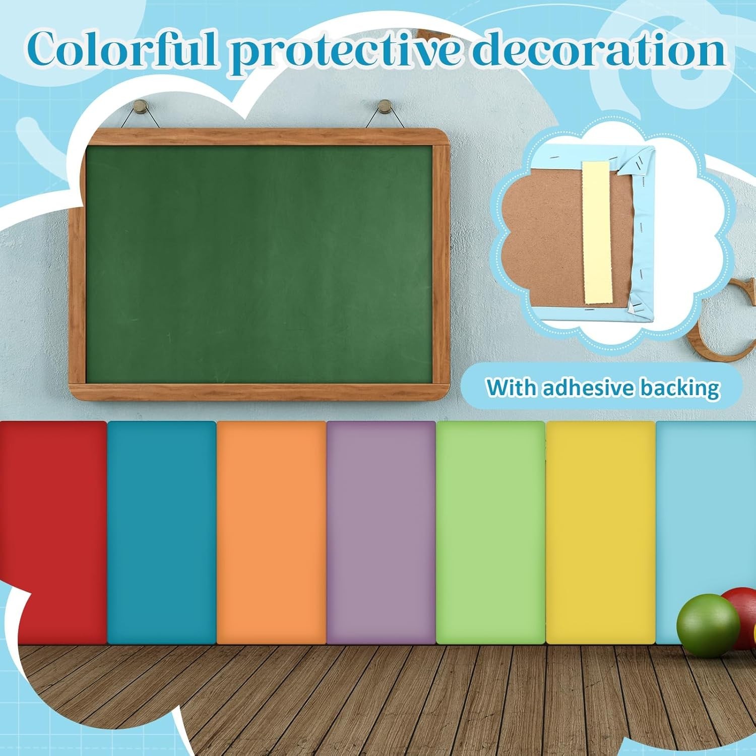 8 Pack Wall Padding for Playroom Peel and Stick Headboard 15.75″ x 7.87″ x 1.18″