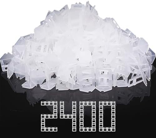 Tile Leveling System Clips – DIY 2400 Tiles Leveler Spacers – 1/8 Inch Tile L…
