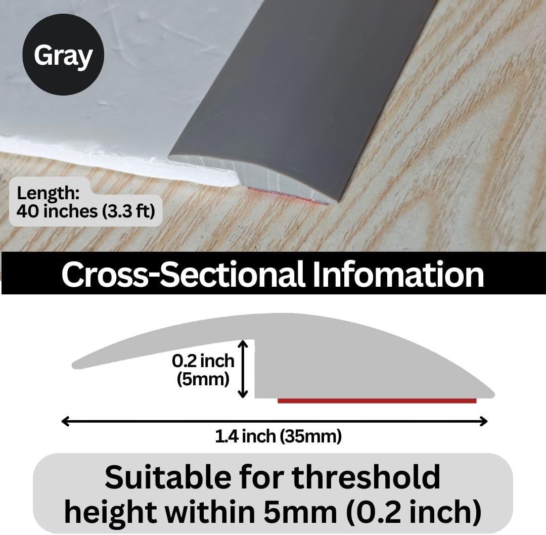 Floor Laminate Transition Strip Self Adhesive Carpet Wood Tile Vinyl Flooring40″