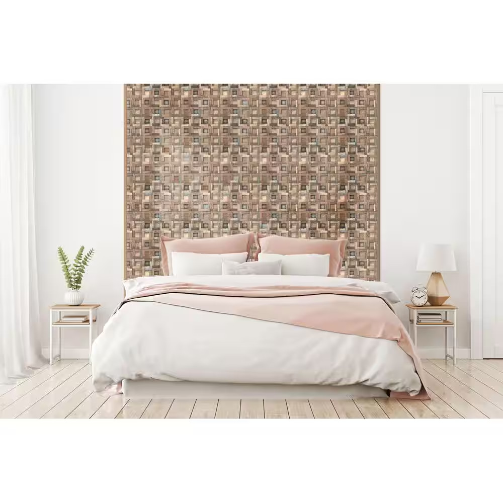 11-7/8 In. X 11-7/8 In. X 3/4 In. Freeport Boat Wood Mosaic Wall Tile Natural (1