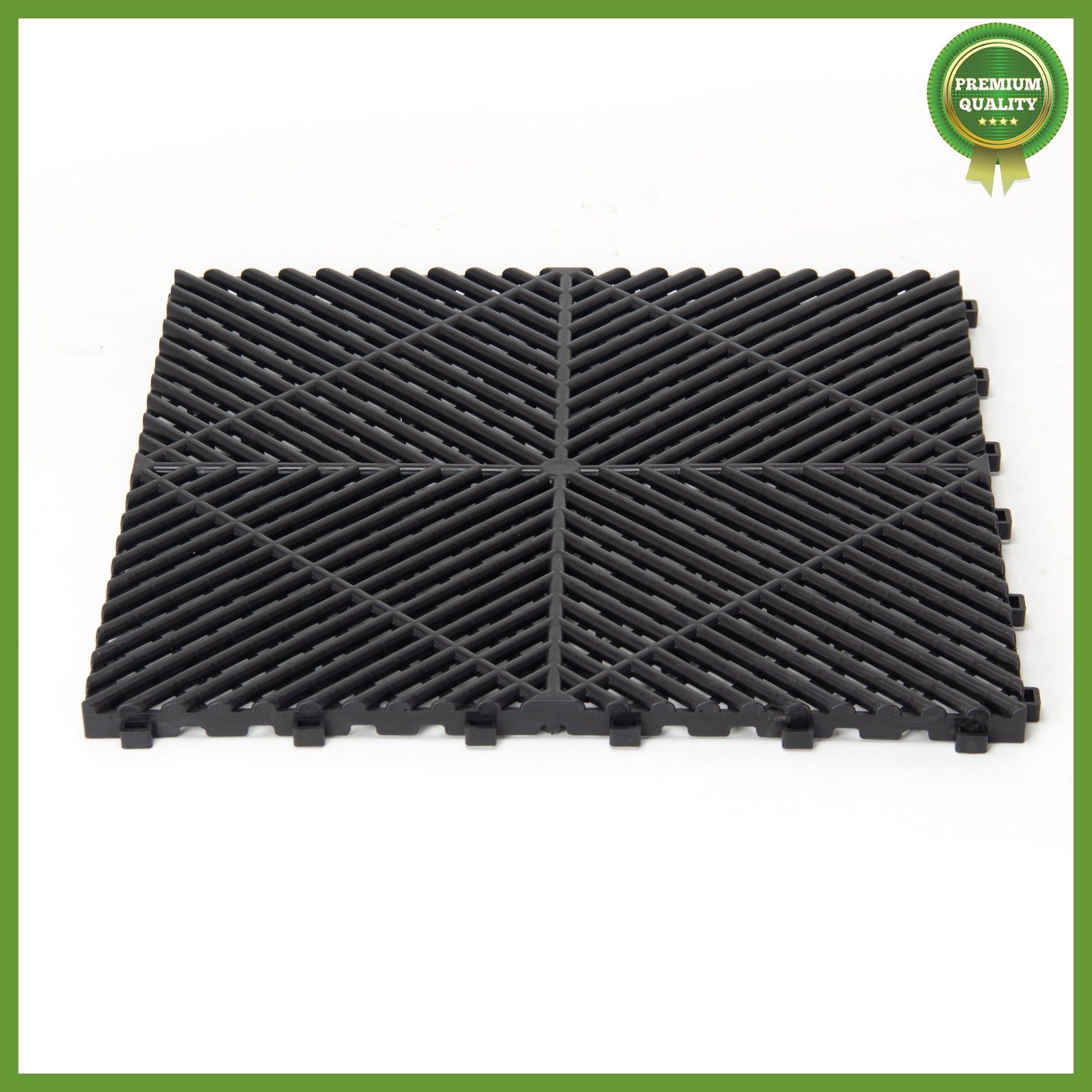 50pcs Free-Flow Durable Garage Flooring Tiles Interlocking Vented Water Drainage