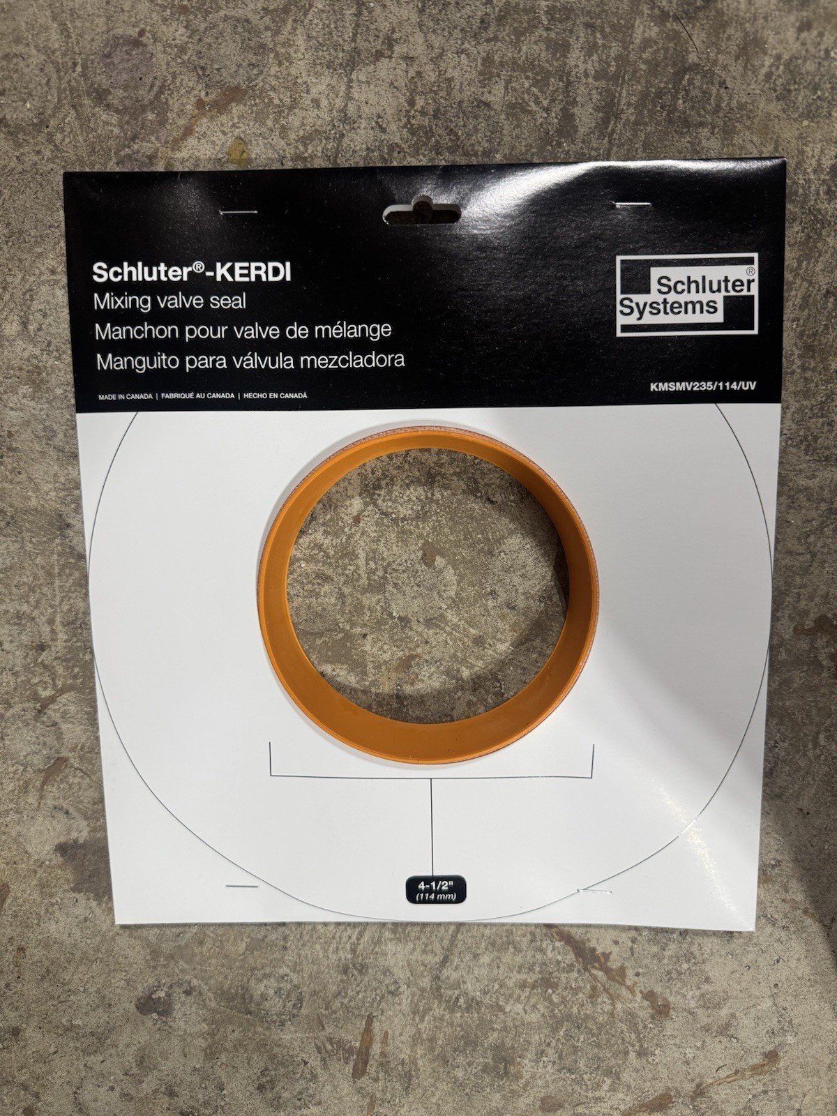 NEW Schluter KERDI Pipe Seal 3/4” and Mixing Valve Seal 4-1/2″ Pair Kerdi-Band