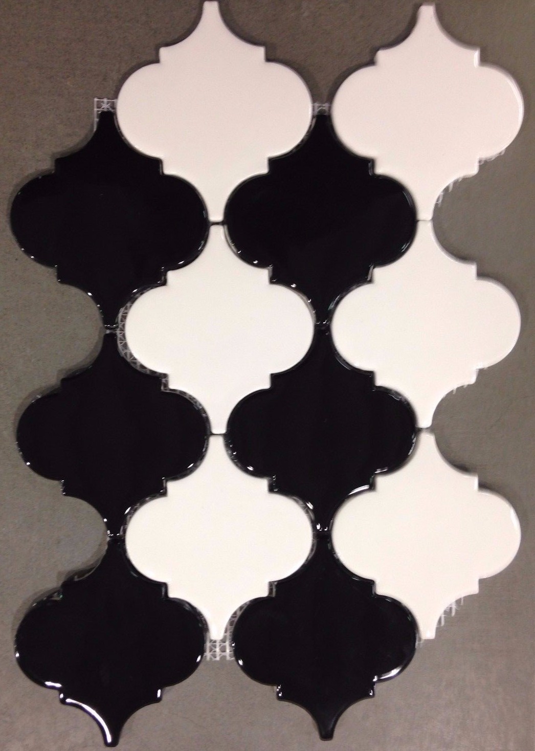 Black White Arabesque Ceramic Mosaic Tiles Kitchen Backsplash Bathroom Tile