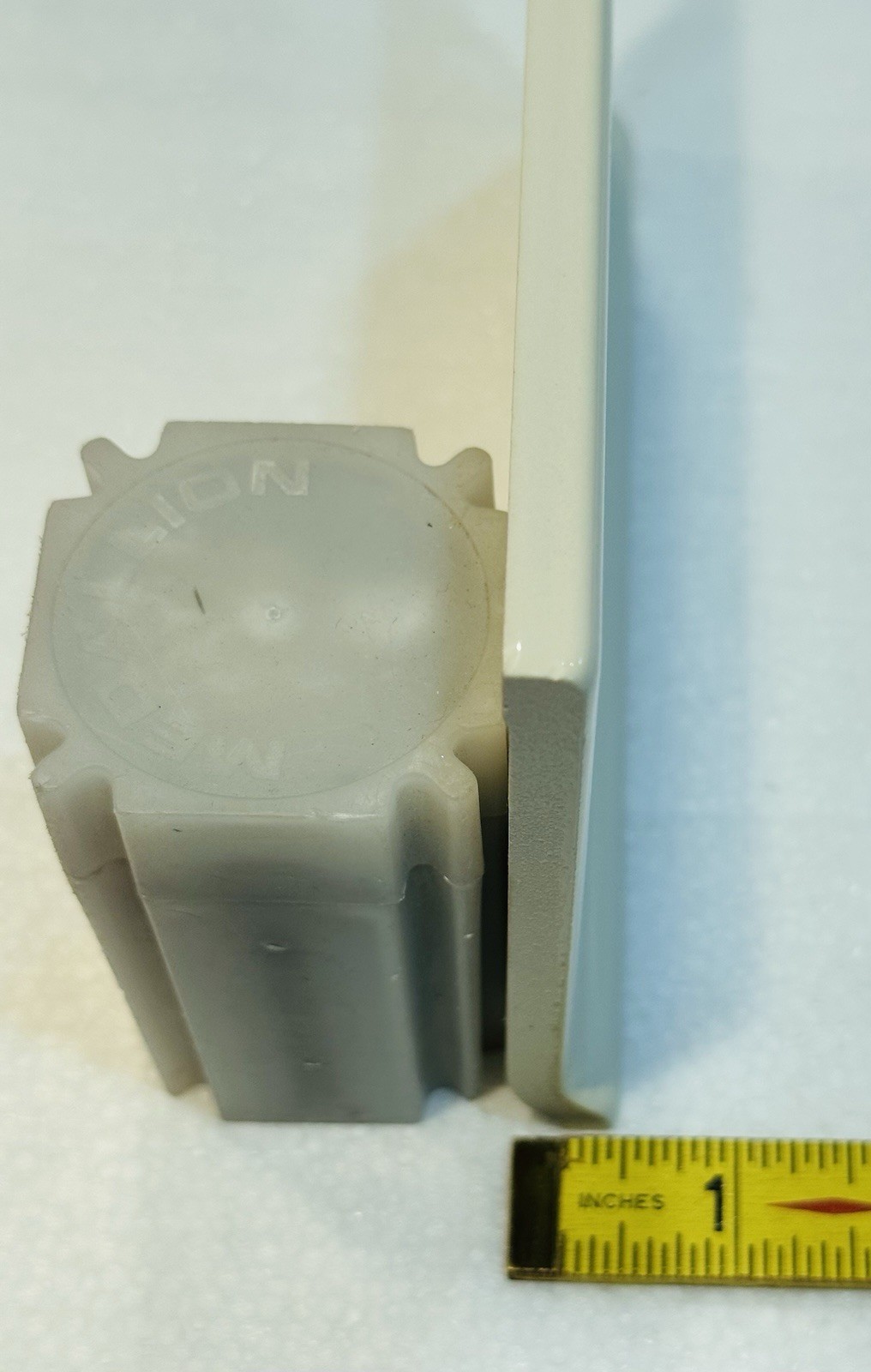 1 pc. Gloss Bone: 3-3/4″ X 6-1/8″ Ceramic Cove Base Tile, florida Co. Flat Top