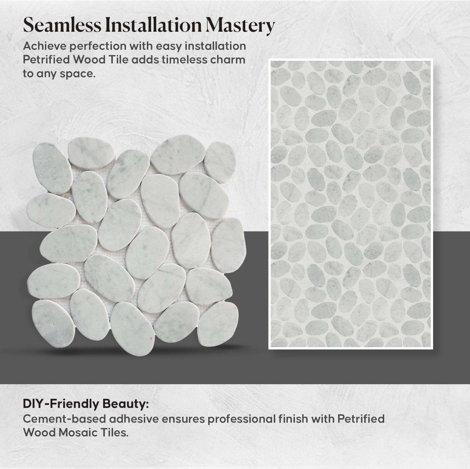 XL Slice Carrara Mosaic Wall & Floor Tile ($13.98/SqFt)