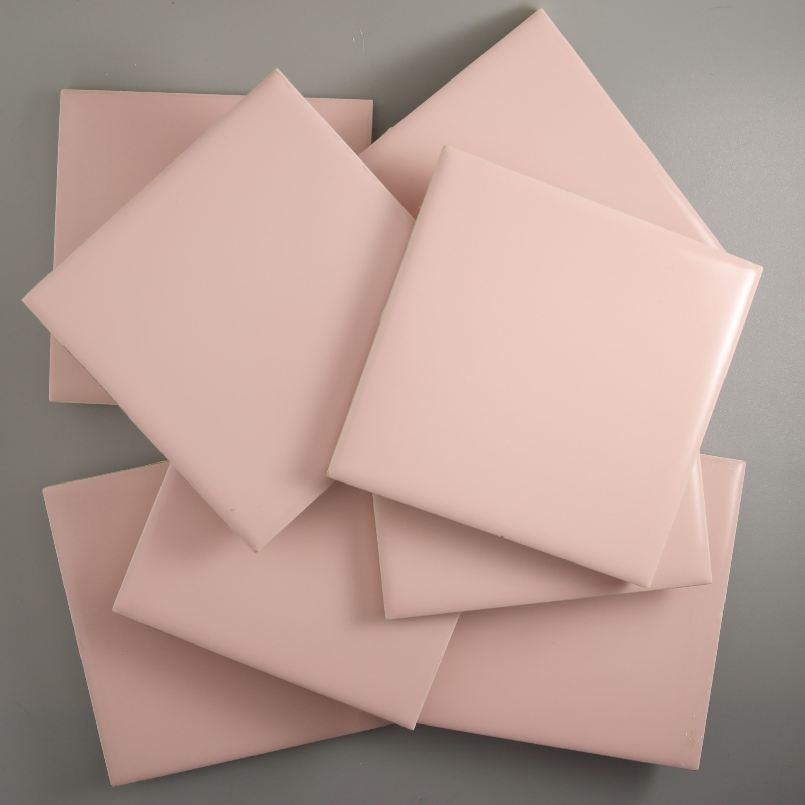 1950s Pink 4-1/4″ Bathroom Wall Tile – Mamie Pink Replacement – Vintage SunTile