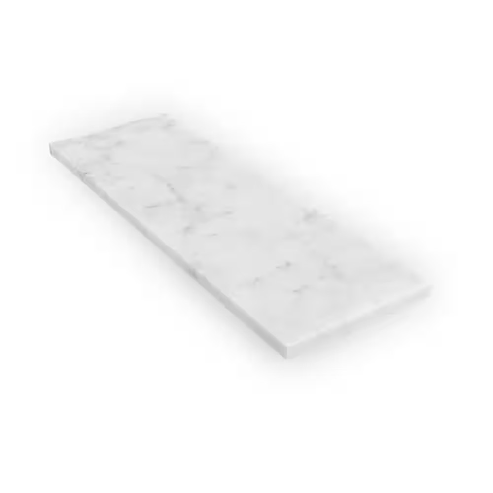 Carrara White/Grey 4 In. X 12 In. Honed Marble Wall and Floor Tile (10 Sq. Ft./C