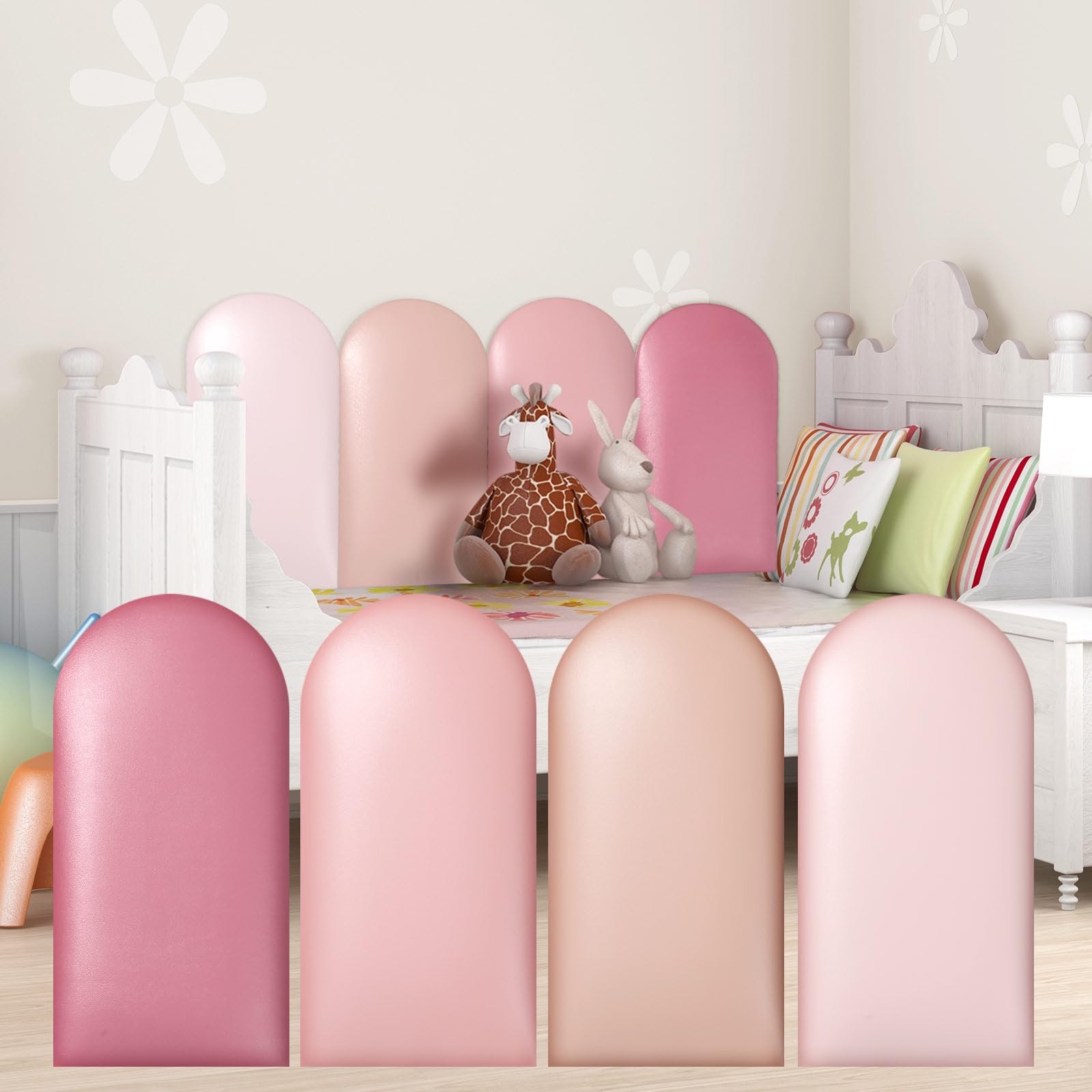 Jetec 4 Pcs Kids Wall Padding Panels, 1.18 Inch Thick Foam Wall Protector, 23…