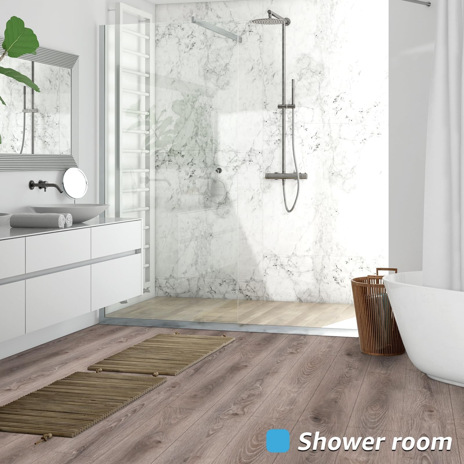 Art3D 15 Sq.Ft Peel And Stick Floor Tiles 10Pcs Luxury Vinyl Plank Flooring