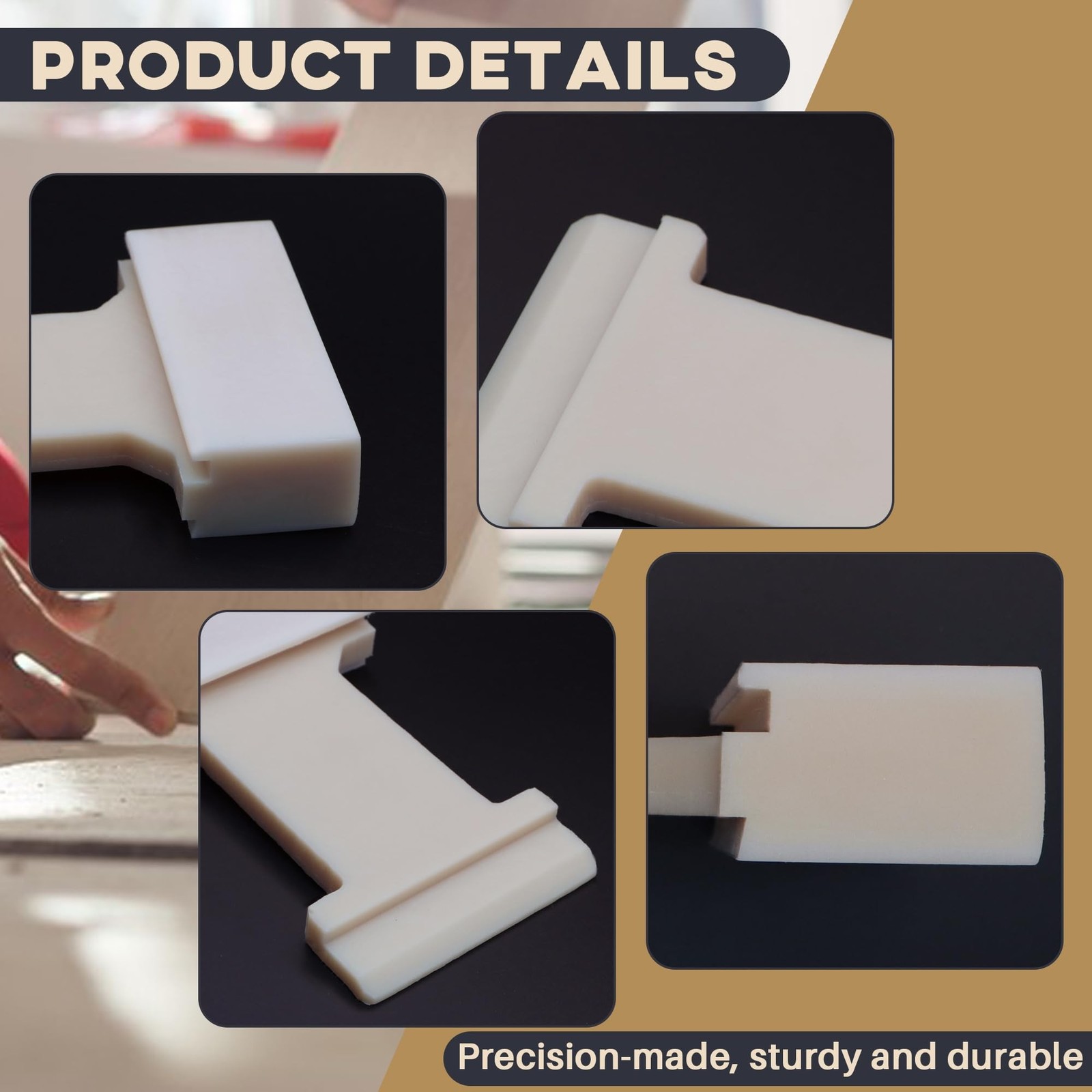 4-in-1 Laminate Flooring Tools – Nylon Tapping Block Kit for Laminate Plank a…