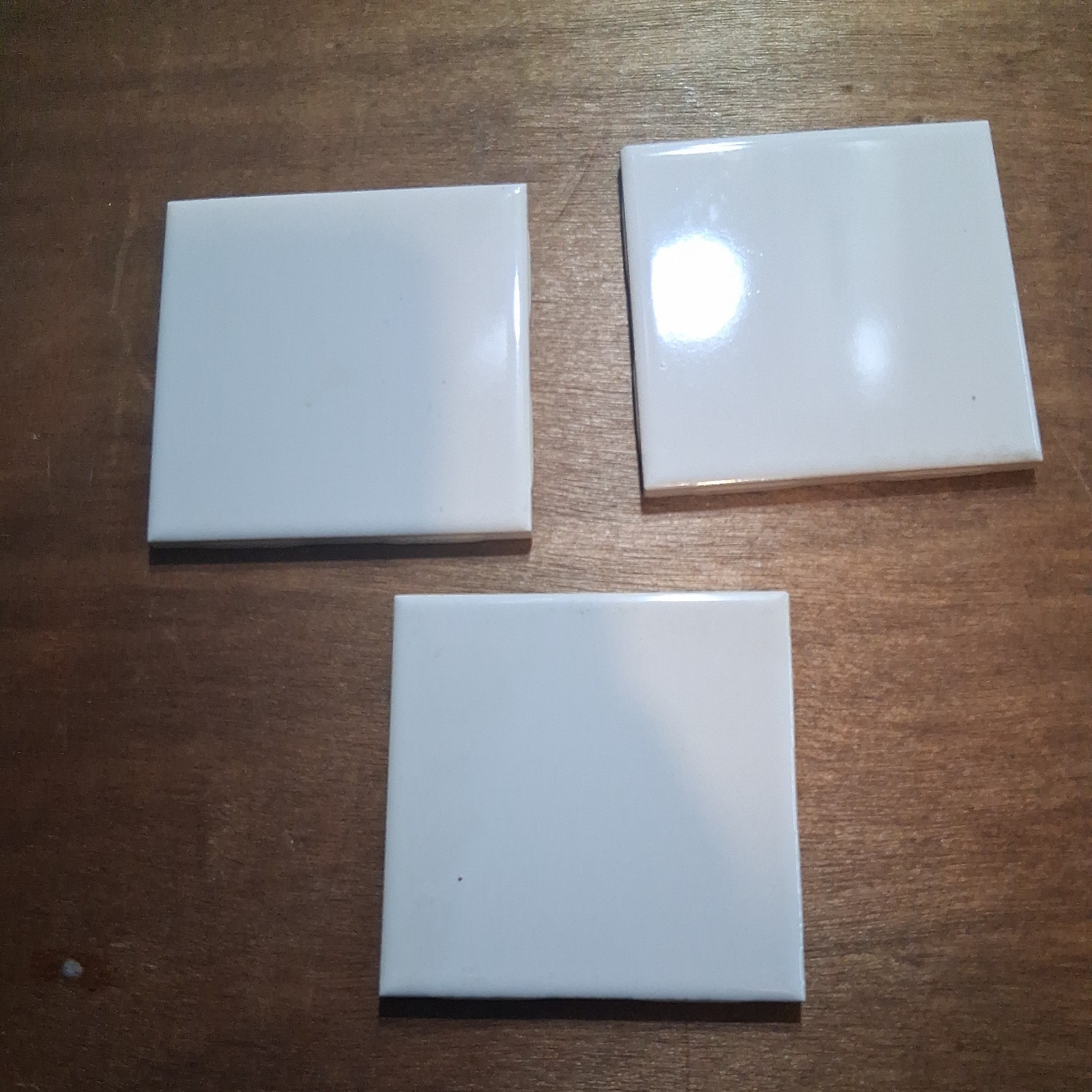 Lot of 3 Mannington MCT USA 4-3/8″ Gloss White Ceramic Tile – 1996