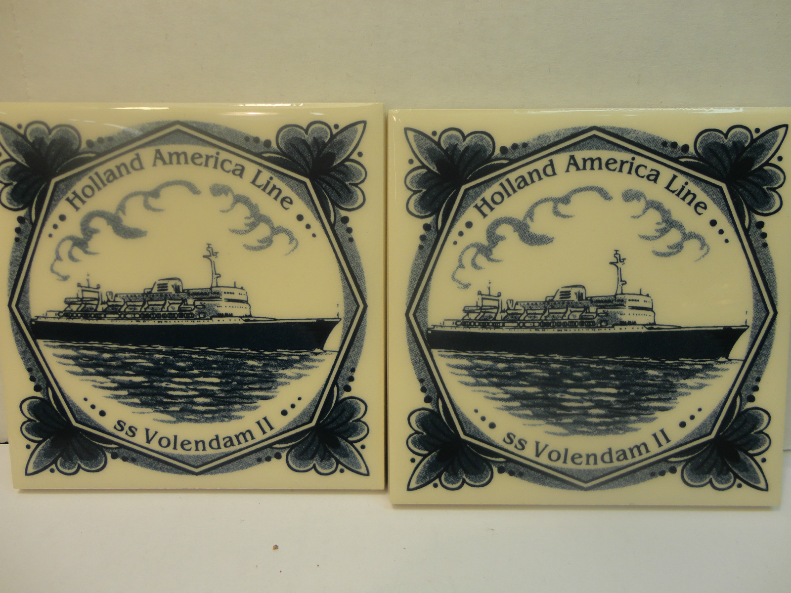Holland American Line SS Volendam II Tile, 3 7/8″ X 3 7/8″ (Pre-Owned/EUC)