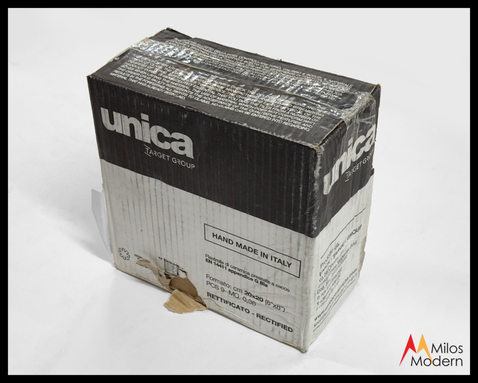 Unica Melody Italian Tile Geometric 8 x 8 Box of 9 per Box Lot of 18 Boxes Avail