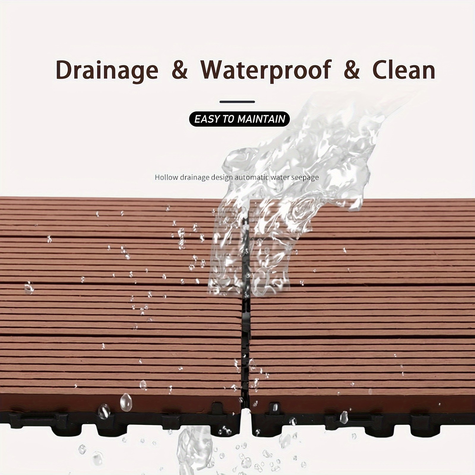 Interlocking Deck Tiles – 44 Packs of 12″ X 12″ Terrace Tiles