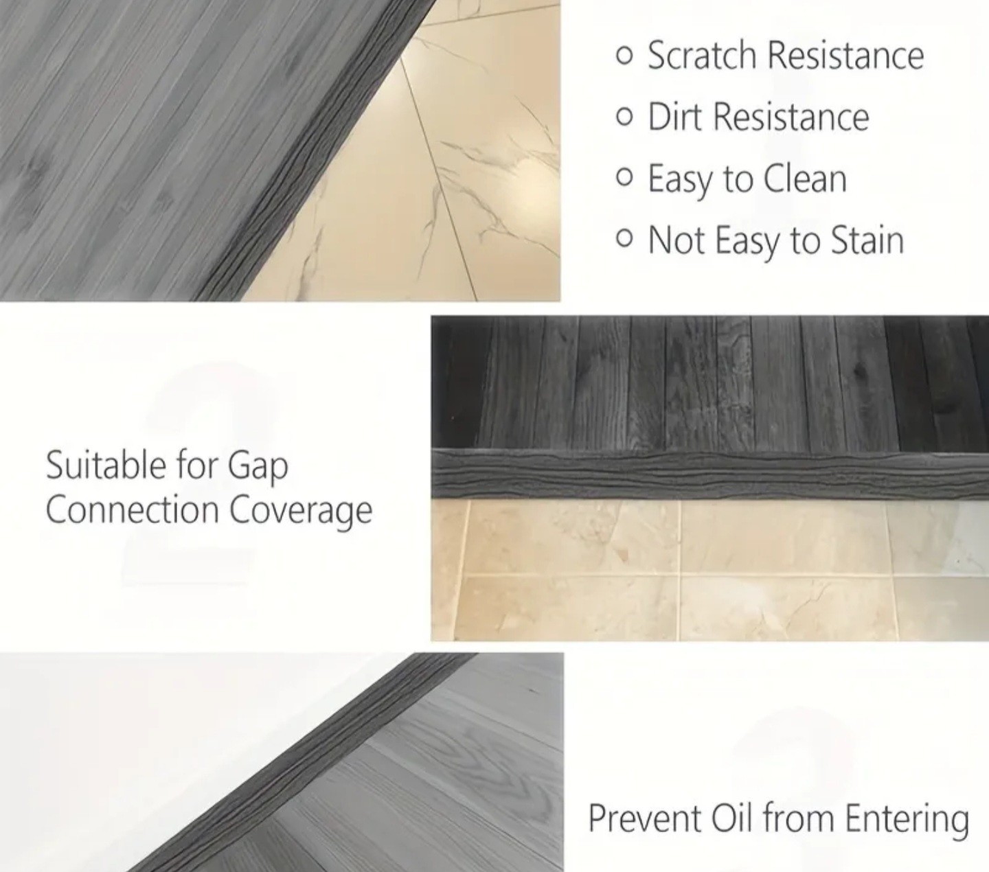 Transition Strip Gray Self Adhesive 90 inches For Various Uses