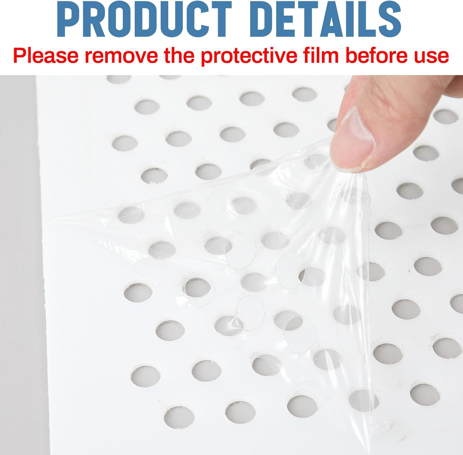 2 Pack 2′ X 2′ Plastic Perforated Tiles with 3/8″ Holes 24″ X 24″ White Drop Cei