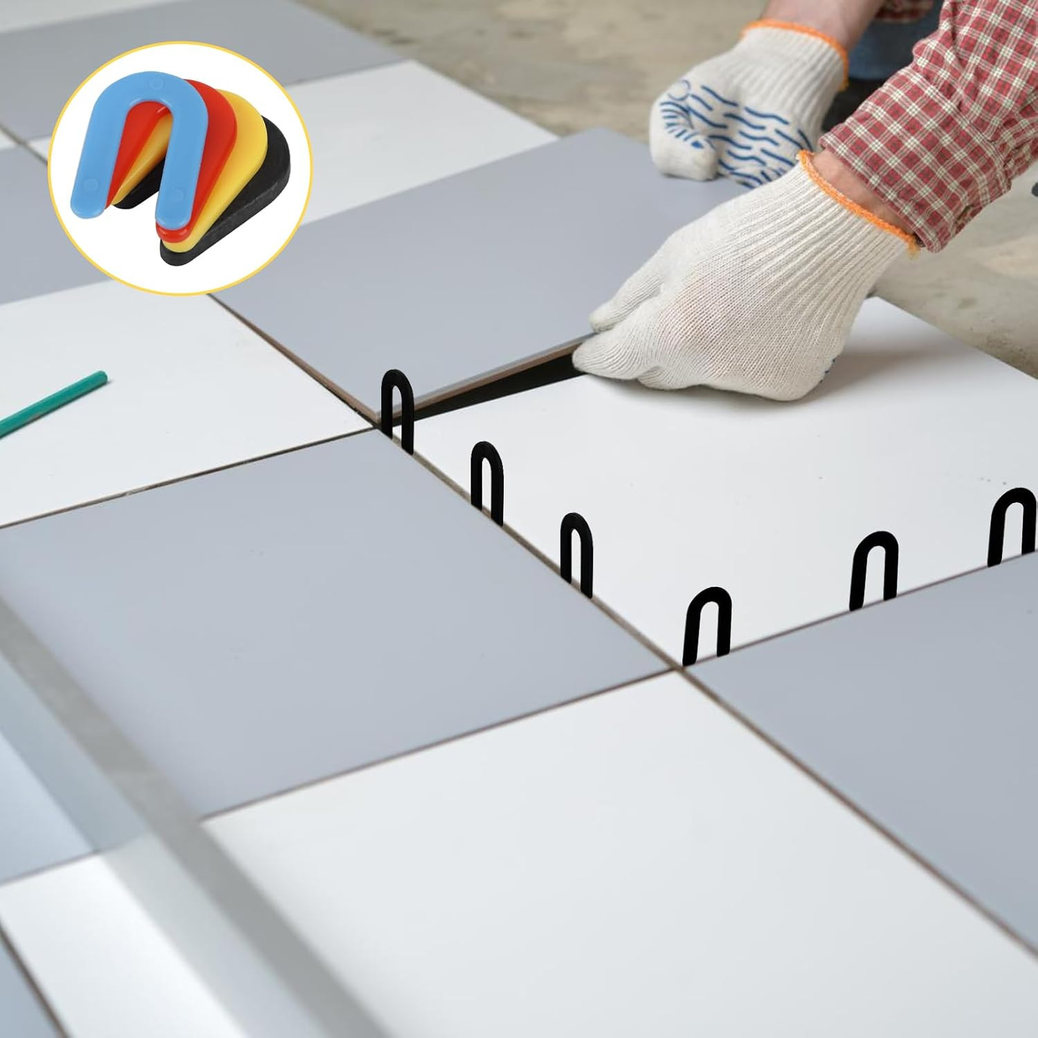 1200PCS Plastic Horseshoe Shims for Leveling – Various Sizes and Colors