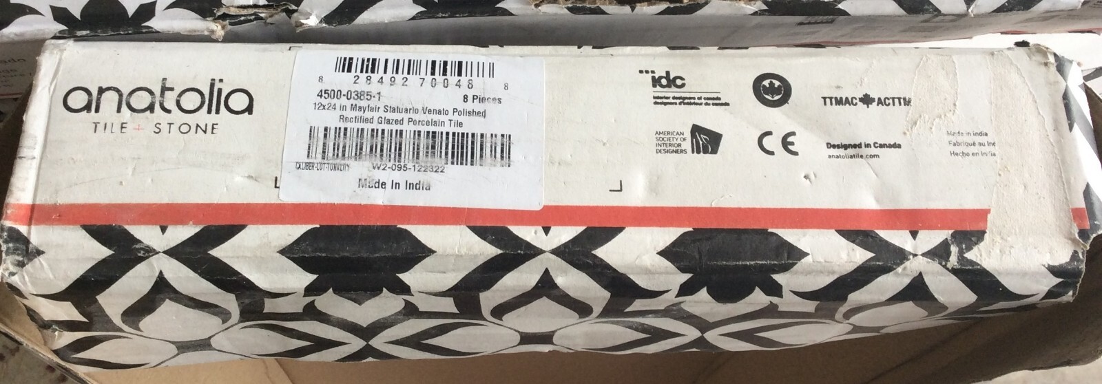 9 Boxes Porcelain Tile Anatolia MAYFIELD 12×24 Statuario Venato Polished Glazed
