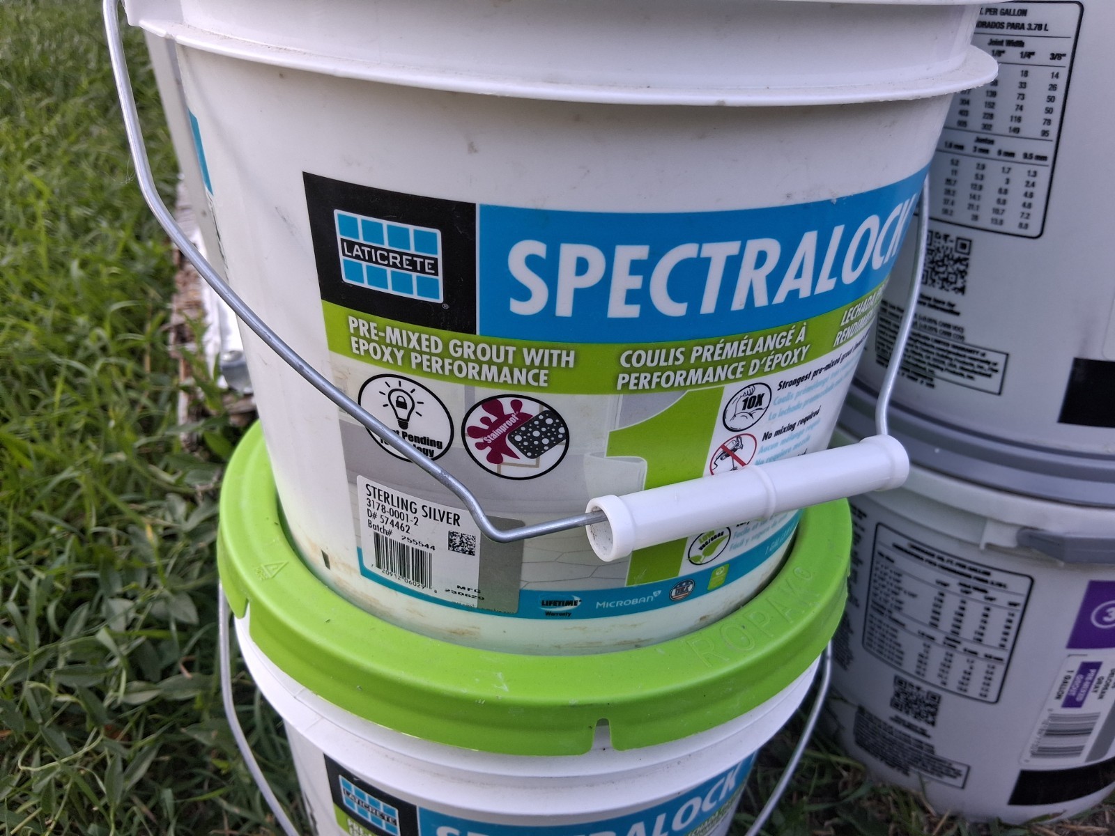 Unit Of Spectralock Premix Grout Sterling Silver EPOXY Stain Resistant Water