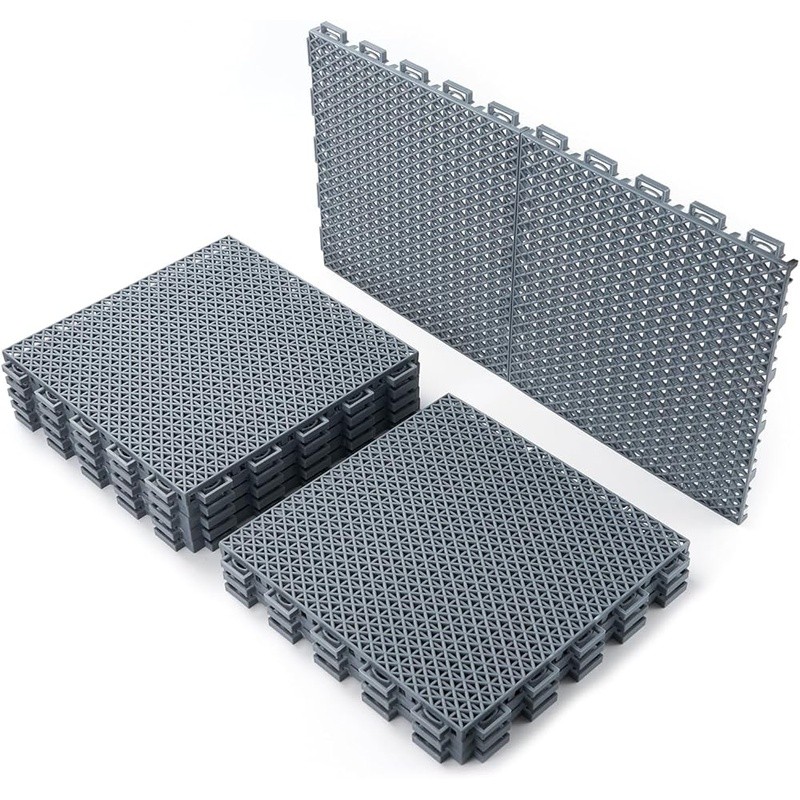 Slip Resistant Waterproof Interlocking Deck Tiles Easy Install Pool Patio Garden
