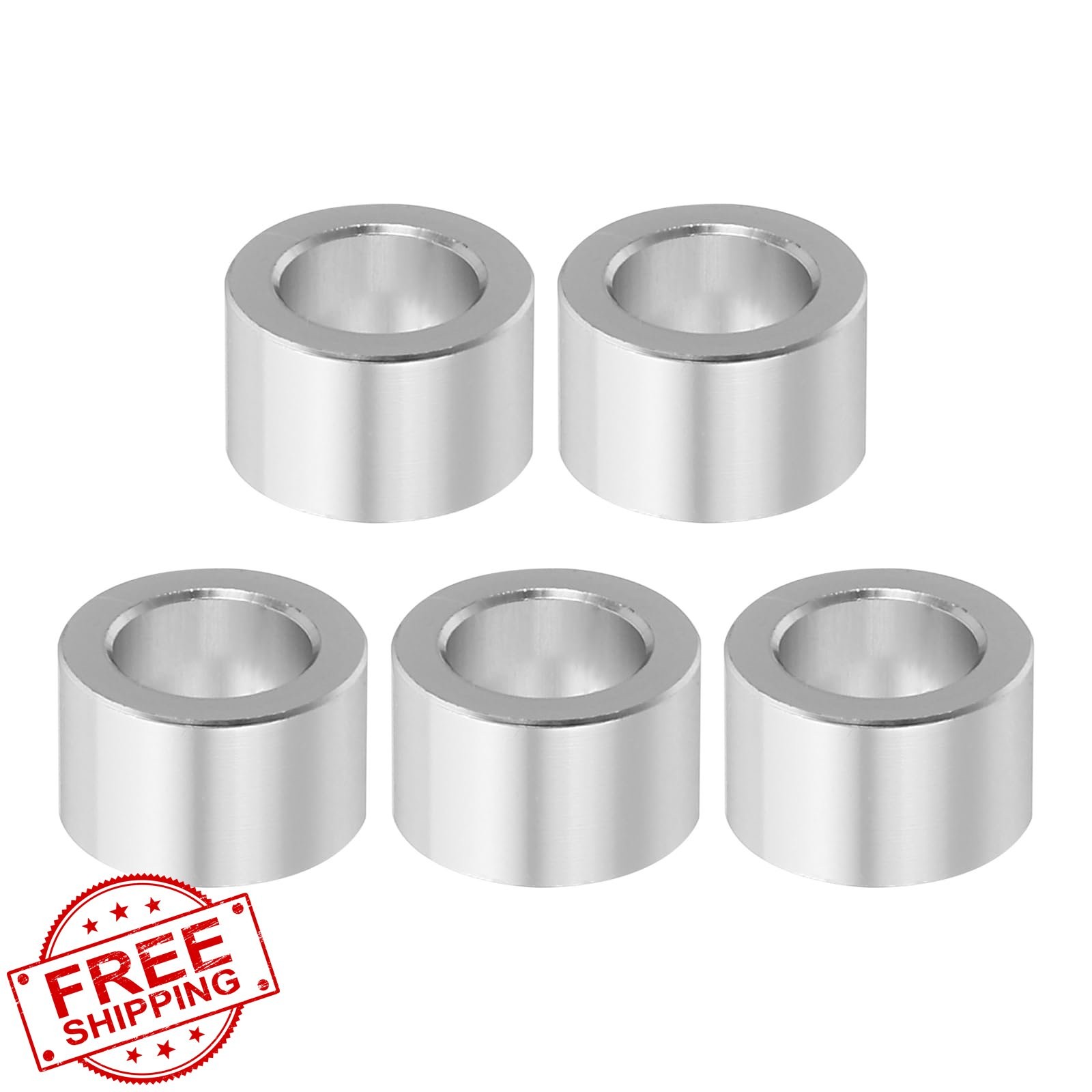 PATIKIL M8 Aluminum Spacers 5/16″ Silver 5 Pcs