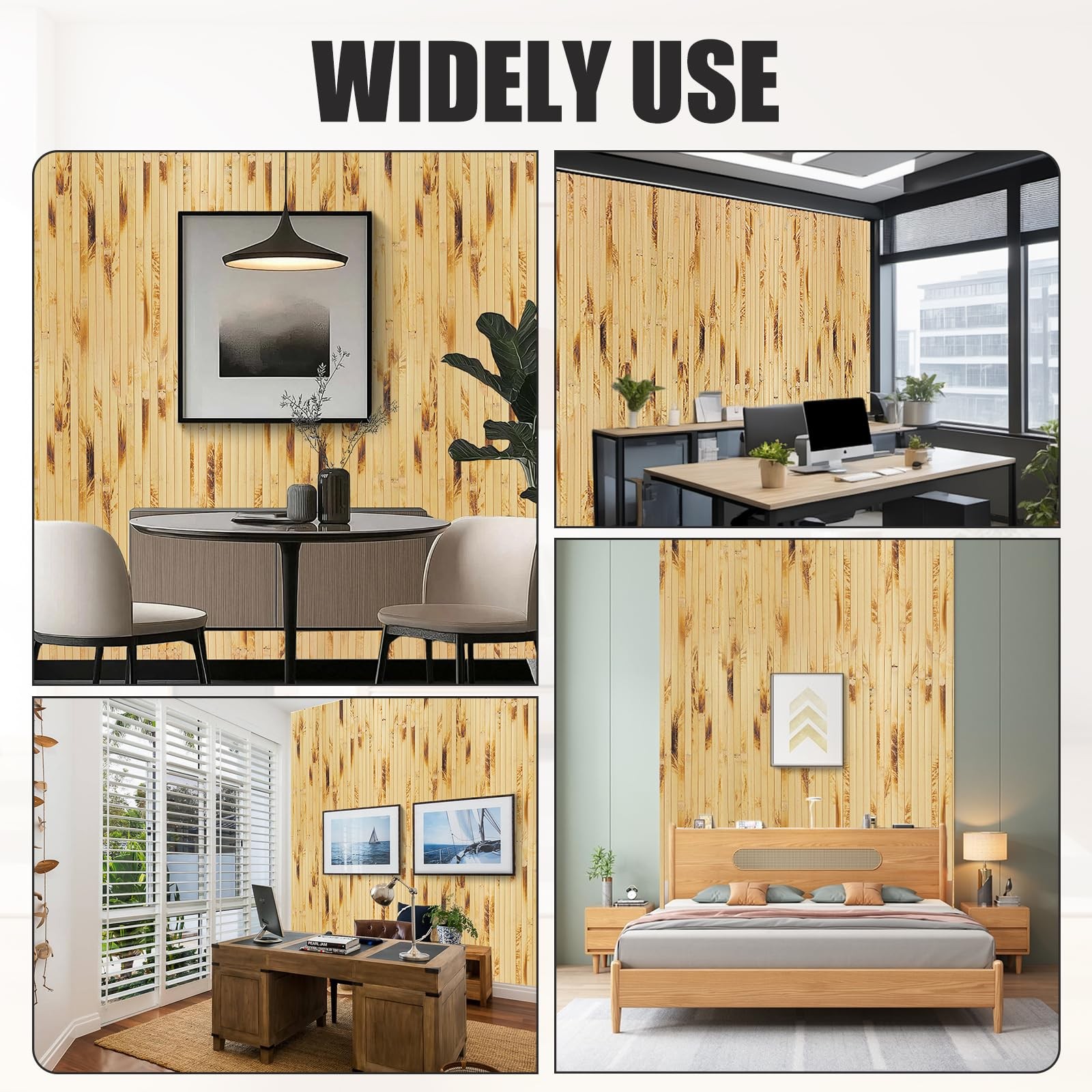 Bamboo Wall Panel for Interior Decoration Bamboo Pole Wrap Roll Natural Wains…