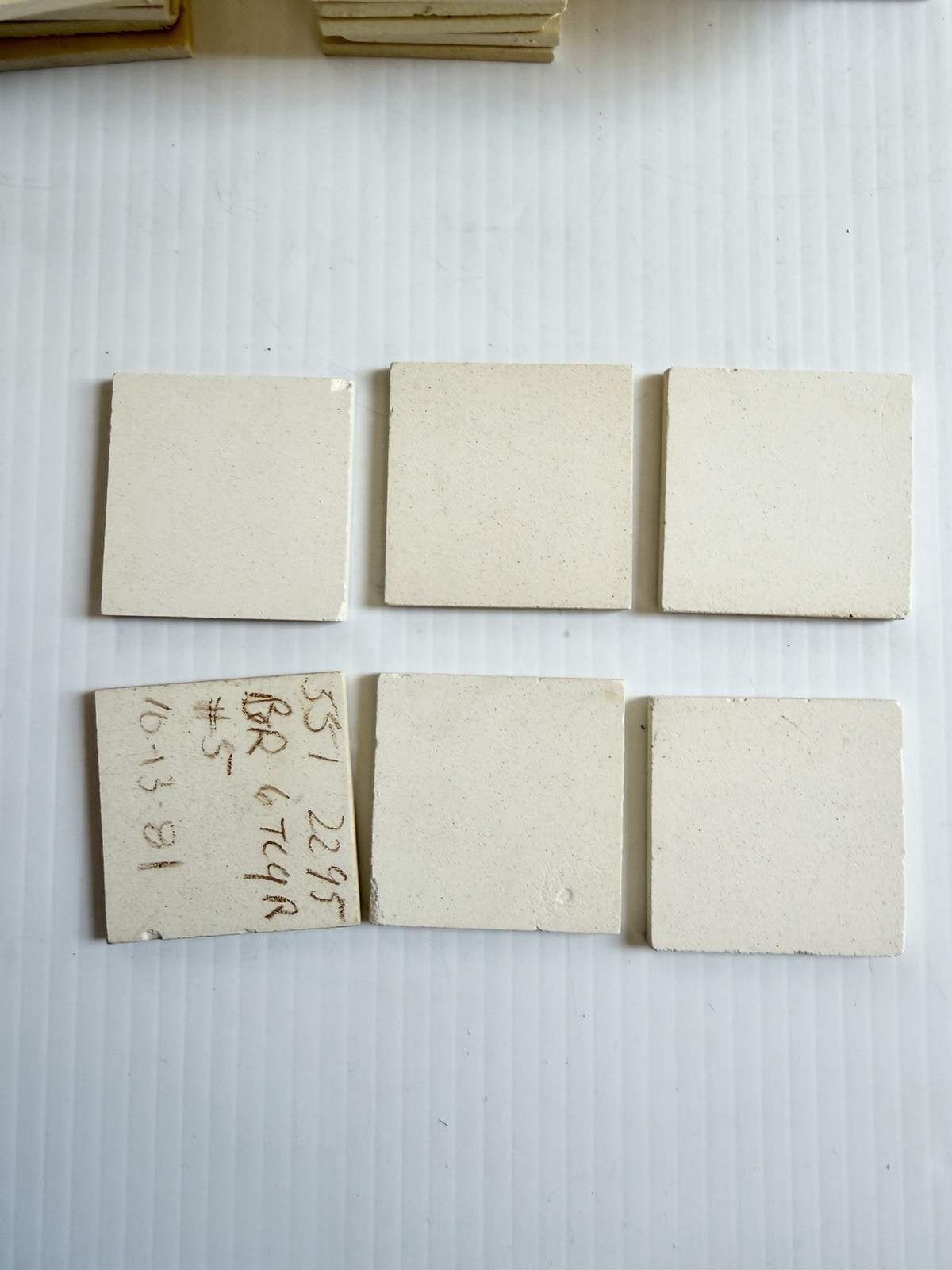 Mixed Lot Of Vintage 2” Square Ceramic Tiles MCM Kitchen Bath Beige, Yellow