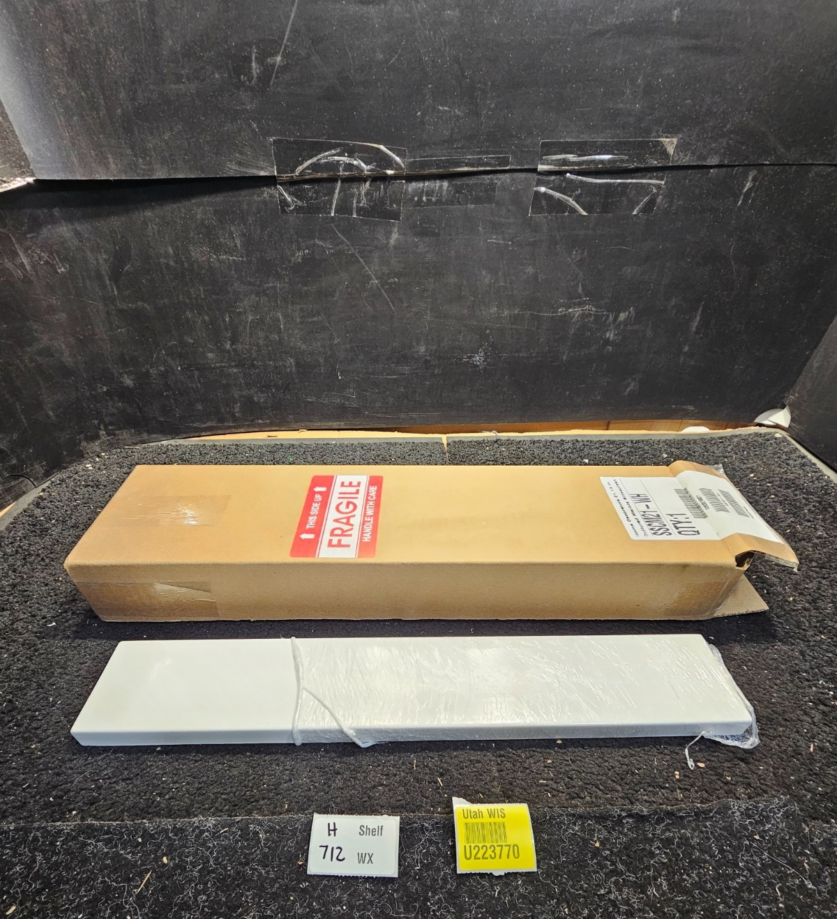 Home Decorators Bathroom Vanity Backsplash 21.13″W Cultured Marble in White