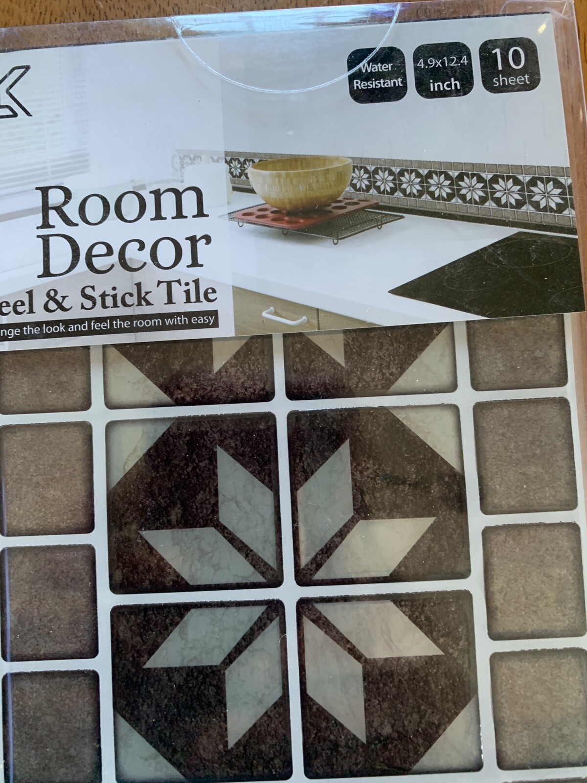 Peel & Stick Tile 28 pcs. 4.9×12.4″ Water Resistant 2 packs unopened 8 loose LOT
