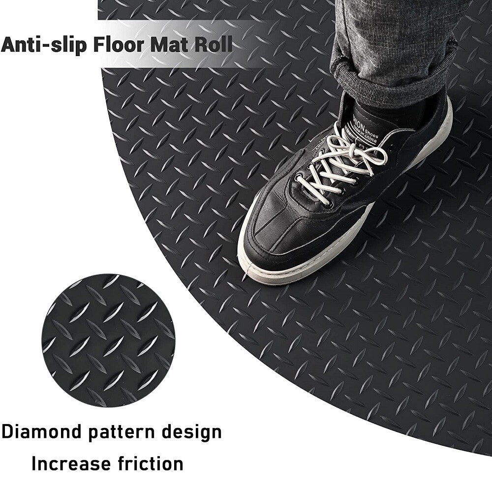 Garage Floor Mat Vinyl Flooring Roll Trailer Floor Covering Flooring Raised Mat