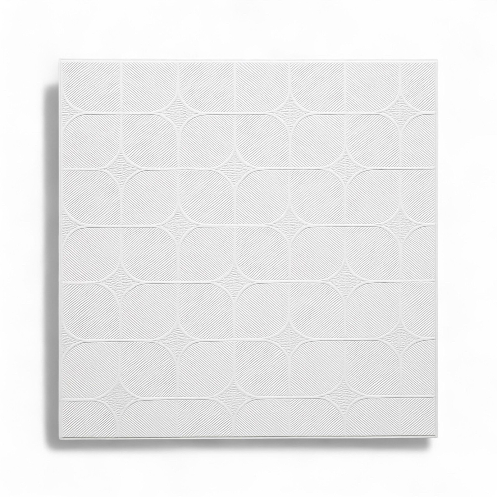 12Pack 2×2 Ft White Drop-In PVC Ceiling Tiles – Waterproof, Acoustic, Fireproof