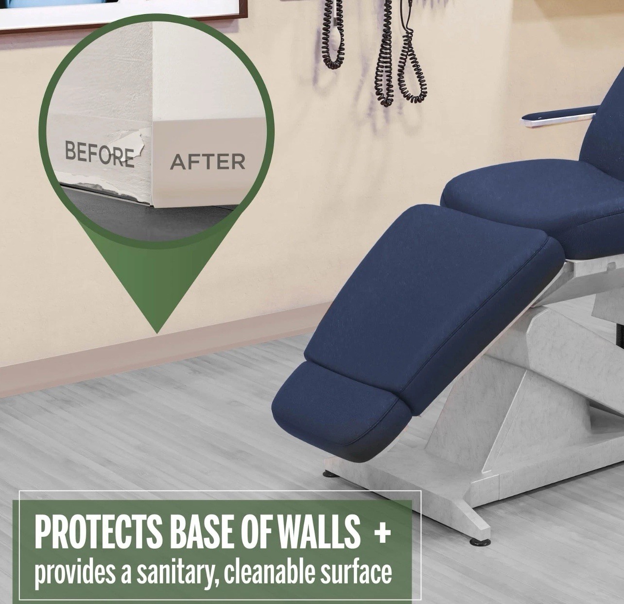 M-D 75473 Vinyl Wall Base 4″ x 120 Ft Beige Dry Back Cove Base With Toe Roll