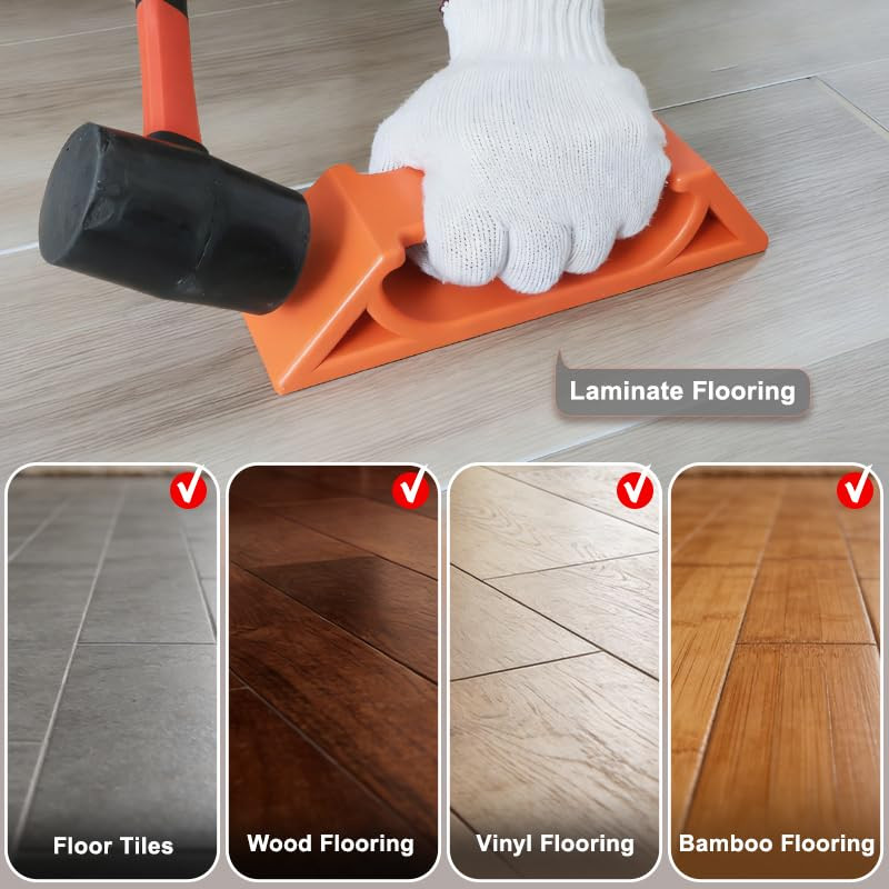 Floor Gap Fixer Tool for Laminate, Vinyl & Hardwood – Heavy-Duty Nylon Plank Pul