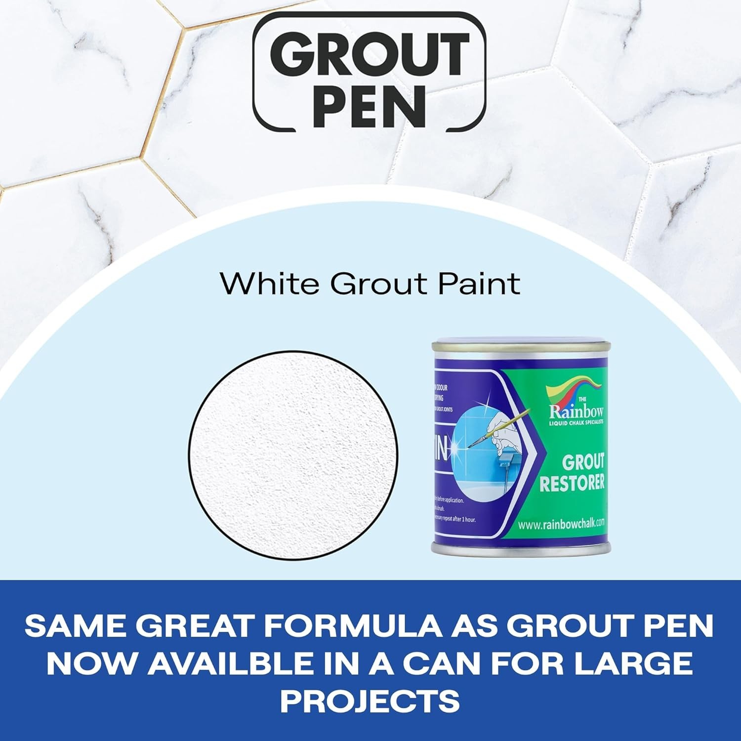 Grout Pen White Grout Paint: Waterproof Tile Paint Grout Refresh Restorer for…