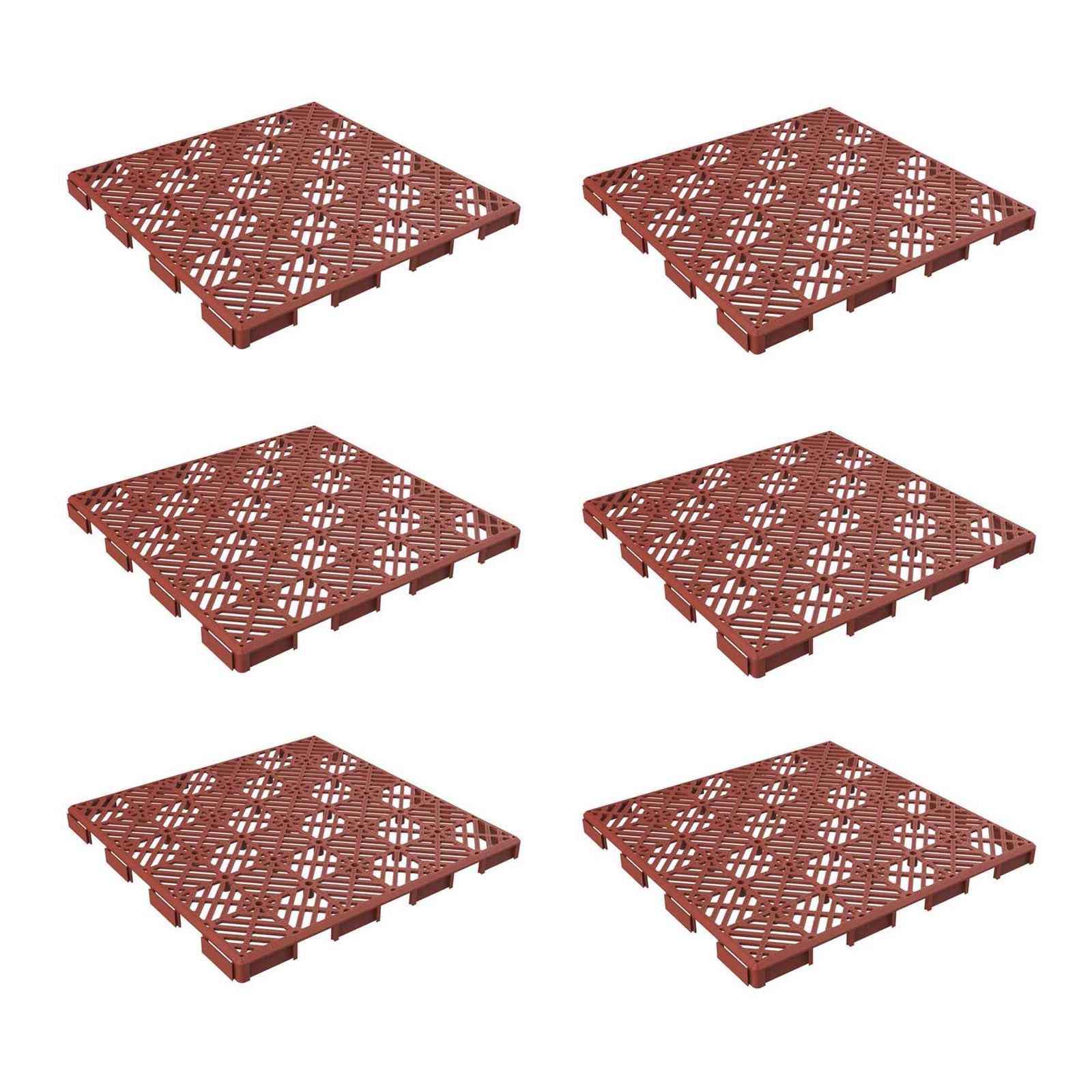 Deck Tiles – 6-Pack Pavers – Polypropylene Interlocking Patio Tiles – Outdoor…