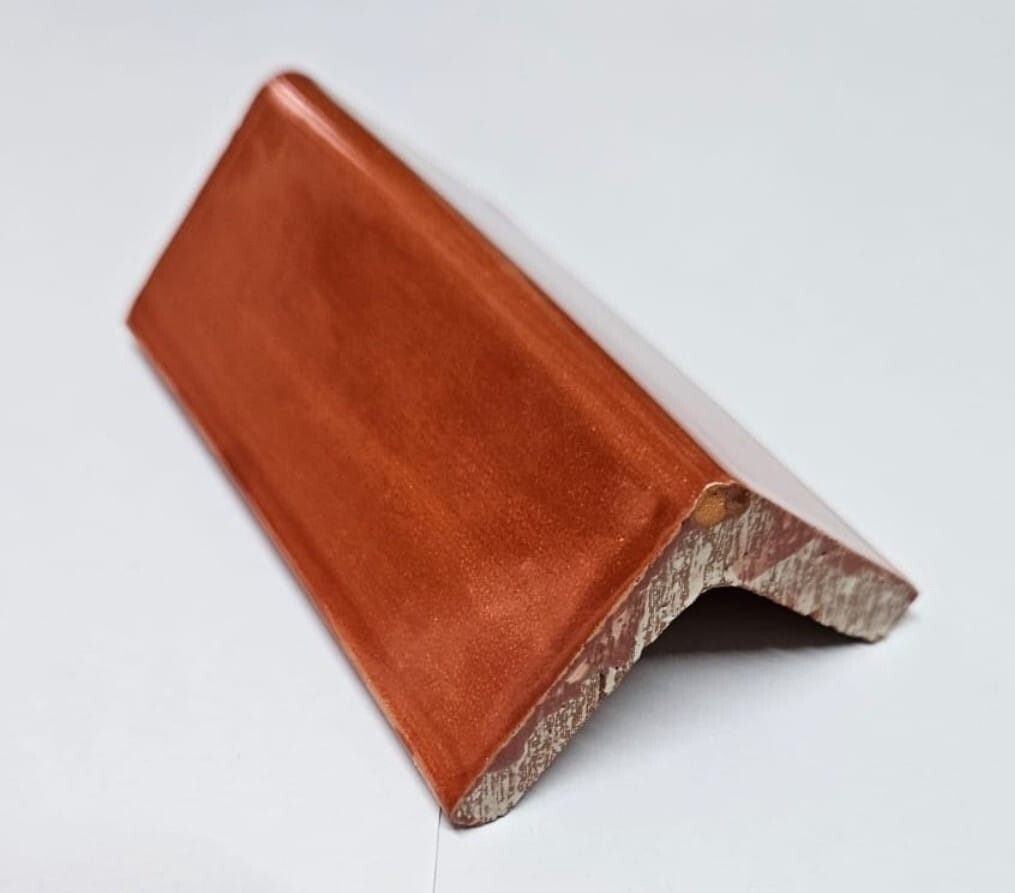 ONE Mexican V cap Trim Molding 2x2x4 inch Tilles #S010 Wash Terracotta