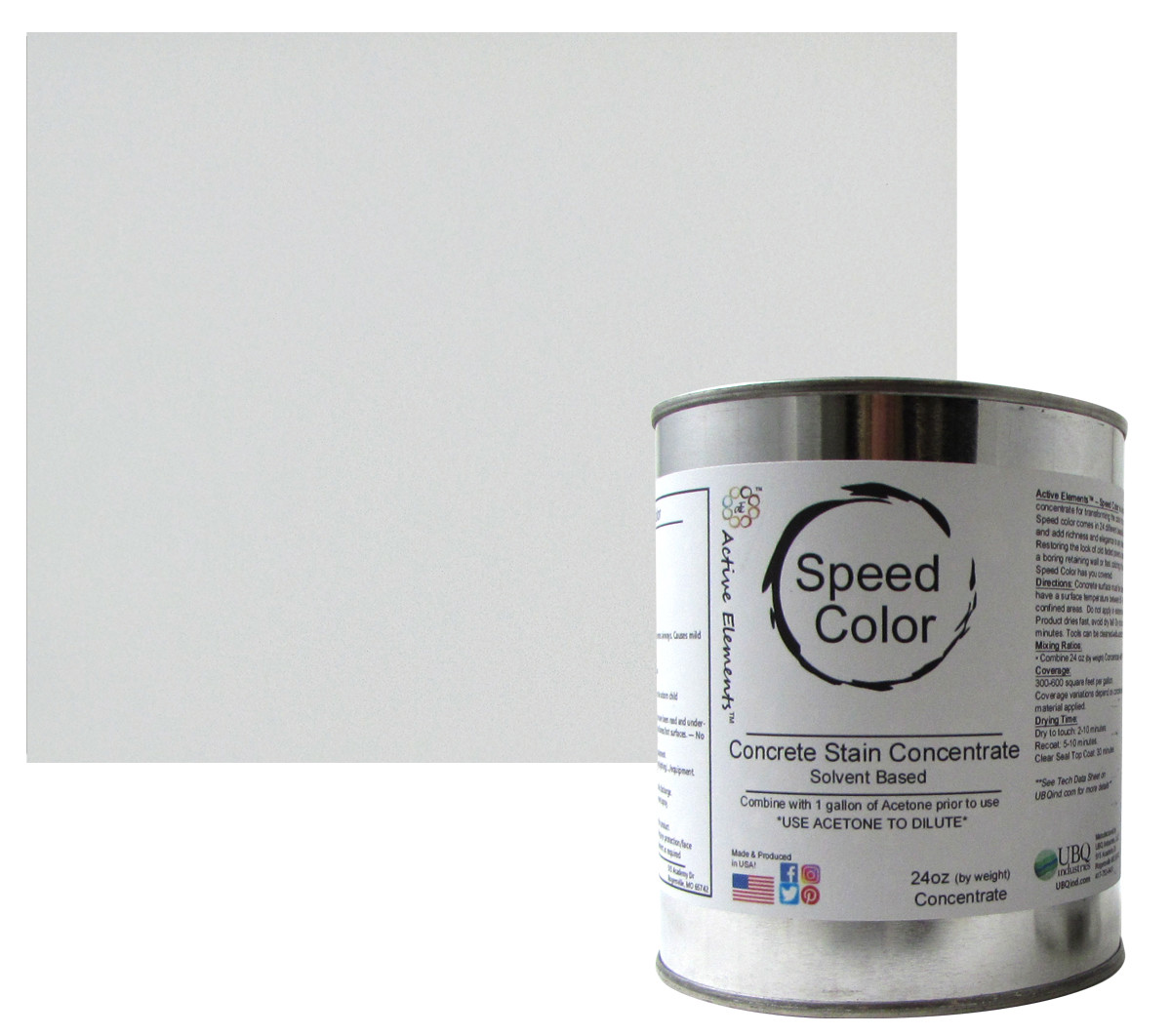 Fast Drying Concrete Stain-Professional-Easy to Use 100-150sq ft True White