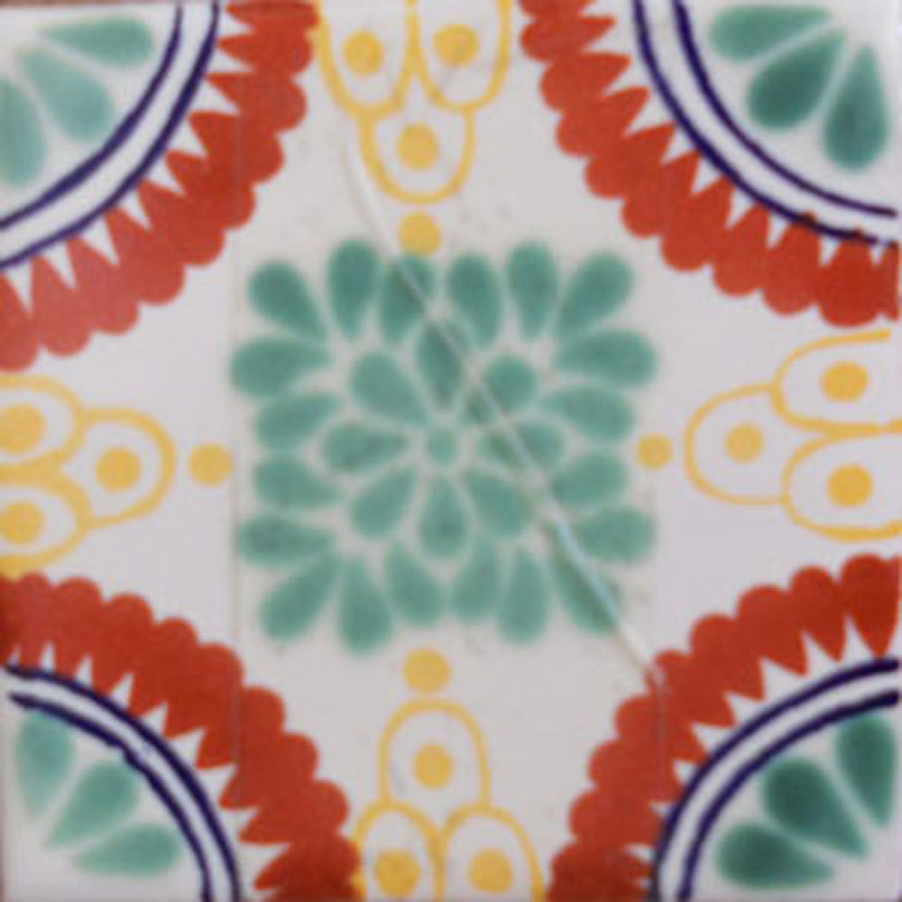 9 MEXICAN TILES WALL OR FLOOR USE TALAVERA MEXICO CERAMIC HANDMADE POTTERY C#111