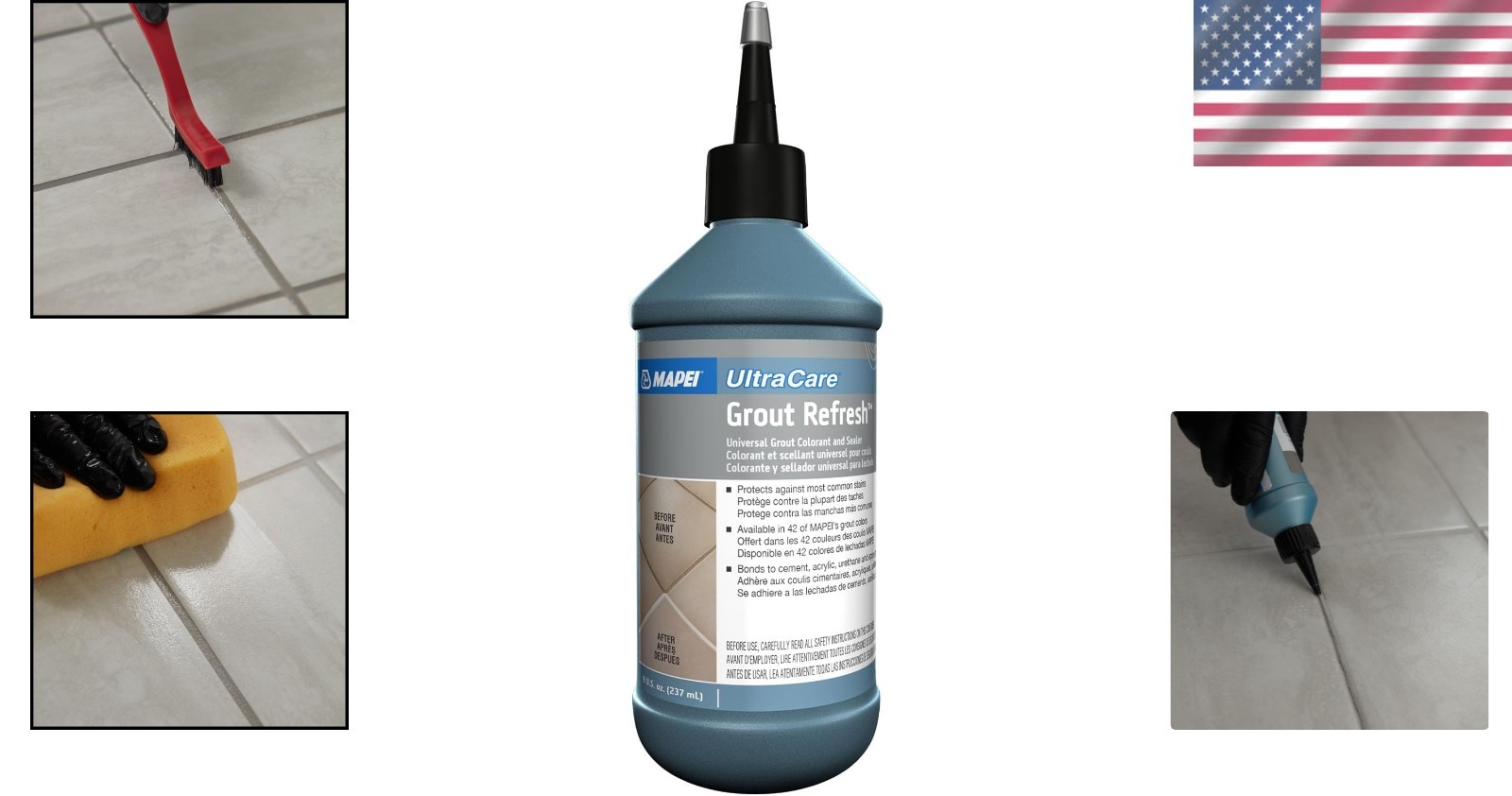 Grout Refresh Colorant Sealer 8oz – Easy Restoration/`