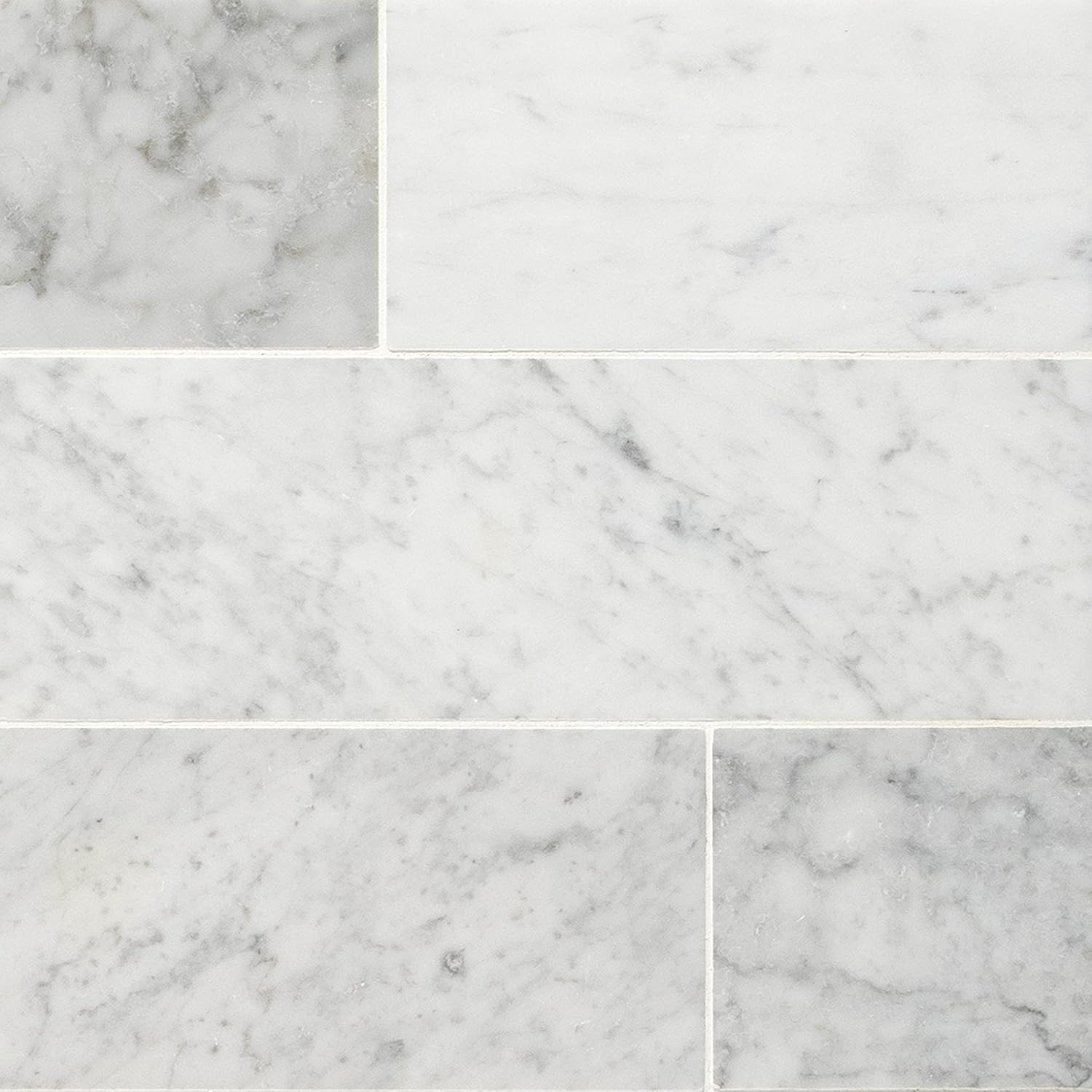 Carrara White 12×4 Honed Marble Subway Tile for Kitchen & Bath Design