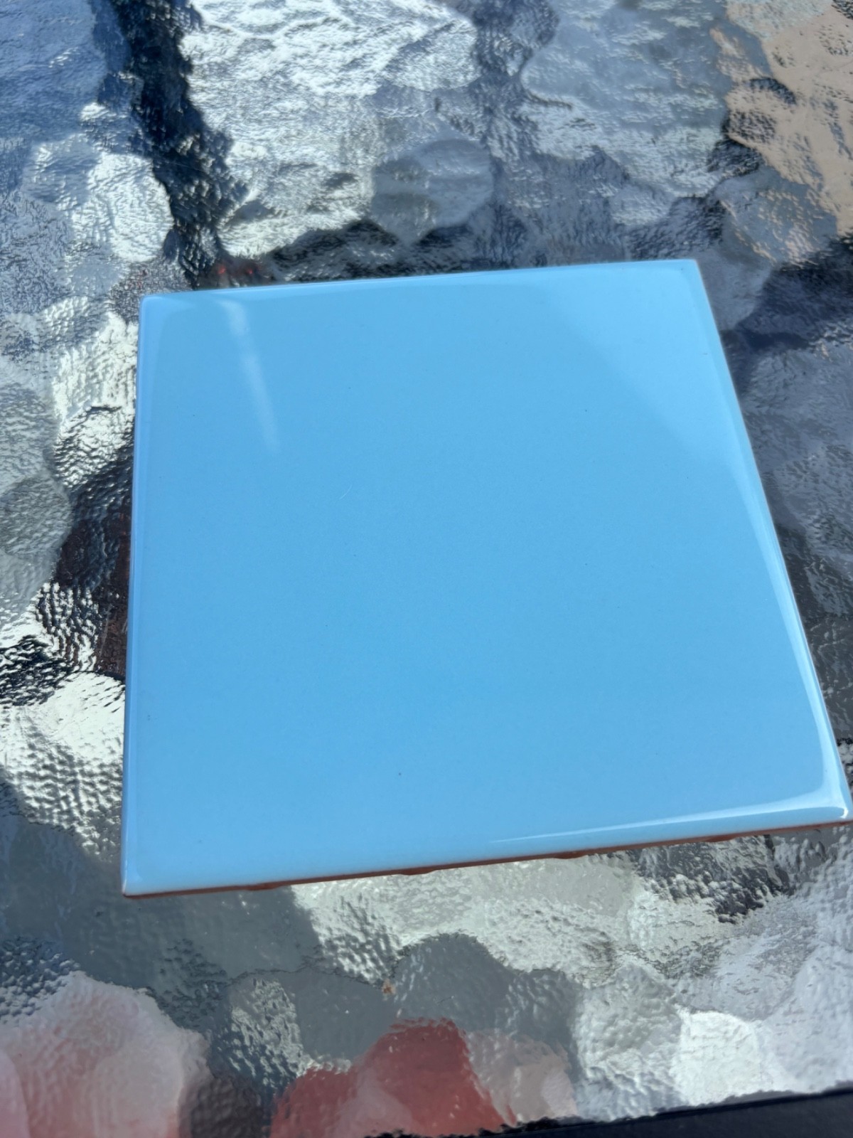 Vintage wall tiles, ceramic, baby blue , 1950s , 4 1/4 , Vintage/ MCM / Retro