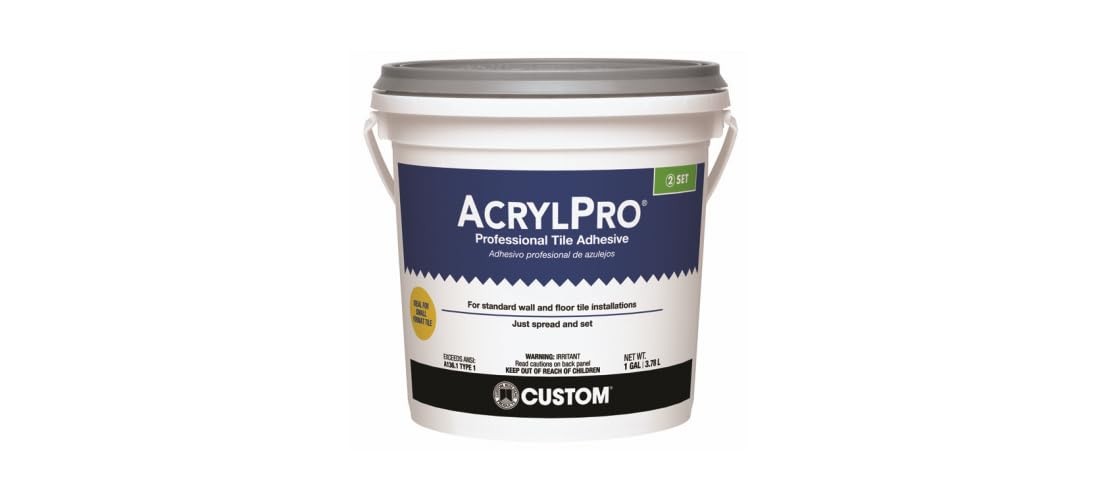 Custom Building Products 4000 AcrylPro Acrylic Ceramic Tile Adhesive, Quart