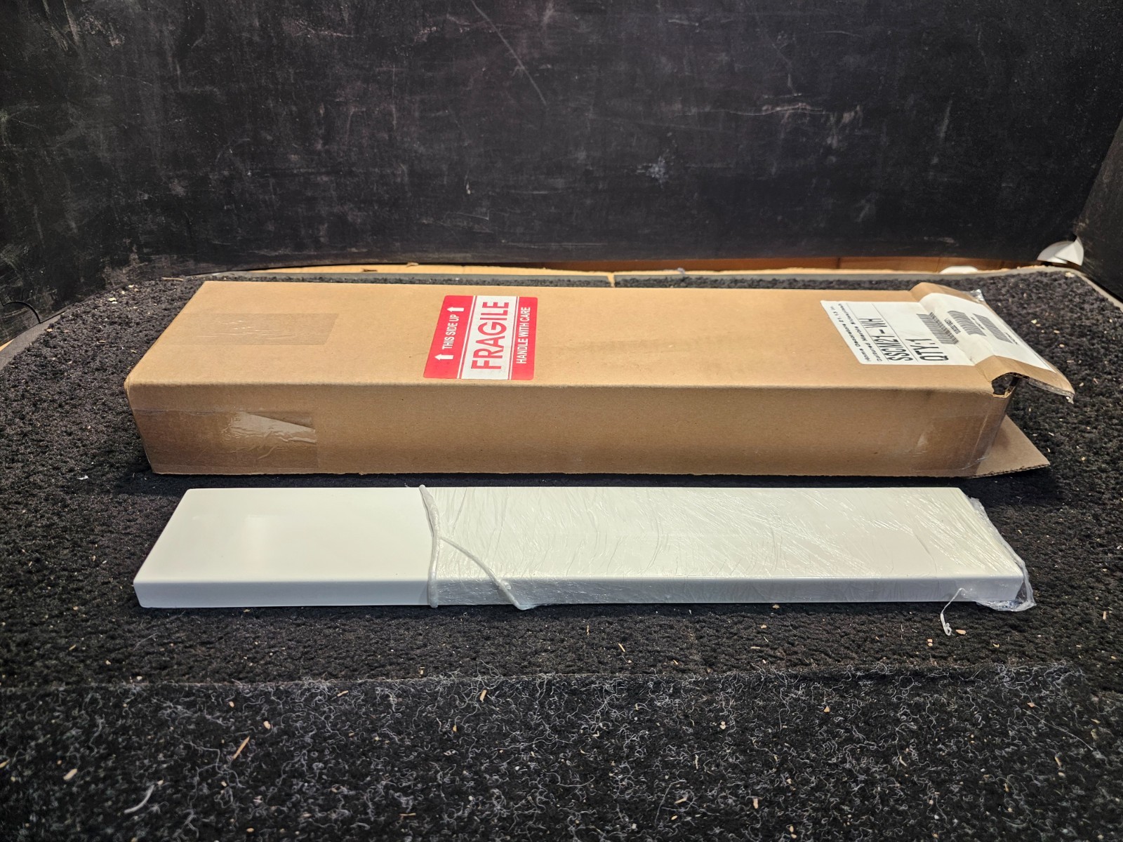 Home Decorators Bathroom Vanity Backsplash 21.13″W Cultured Marble in White