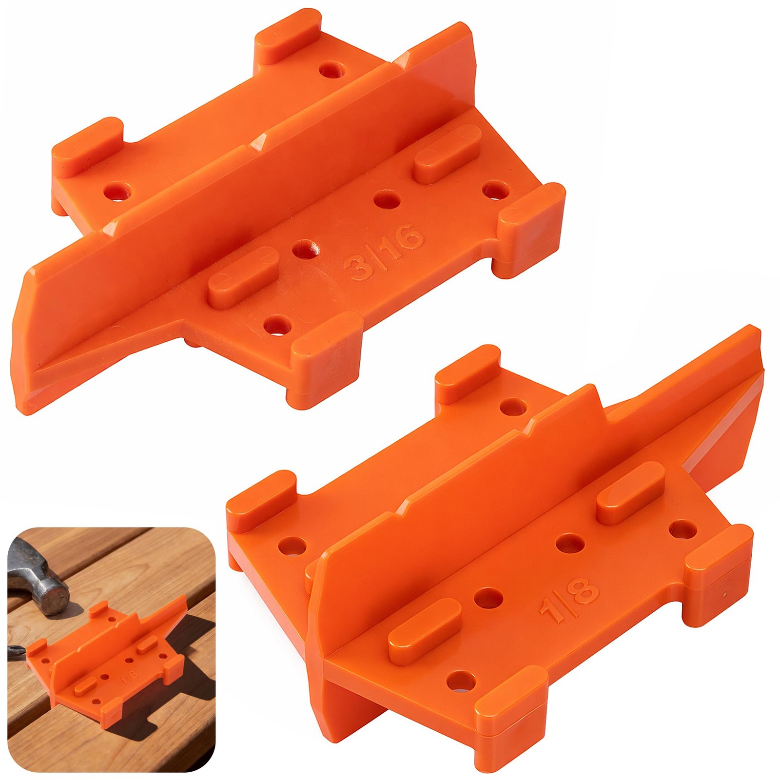 Nkiy Quen 2 Pcs ABS Deck Board Spacer, 1/8 and 3/16 Inch 2