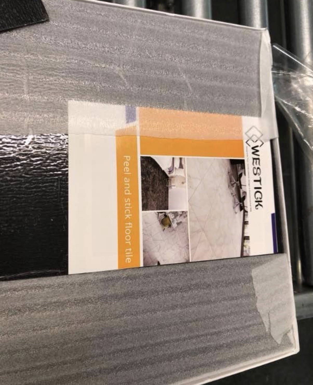 WESTICK Marble Gray Peel & Stick Vinyl Floor Tile 12×12 in 20 pcs 20 sq ft