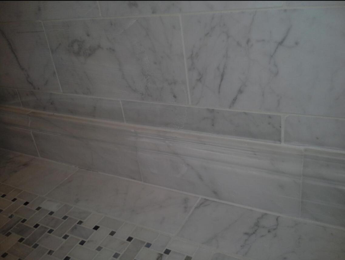 C651XT NonSlip Carrara Venato Marble Basketweave Mosaic Tile Black Dot Tumble