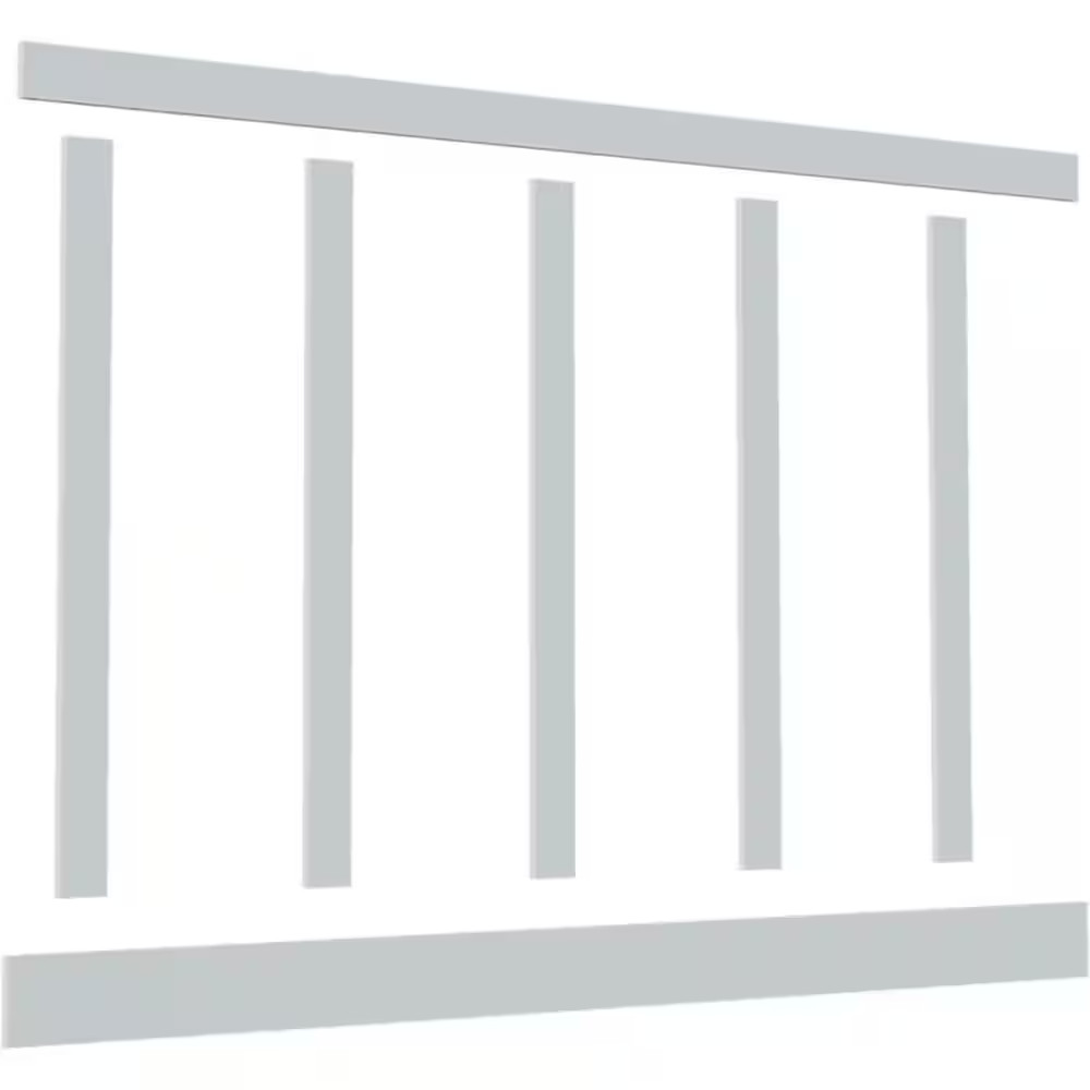 56 In. X 5/8 In. X 96 In. Expanded Cellular PVC Classic Shaker Moulding Kit (For