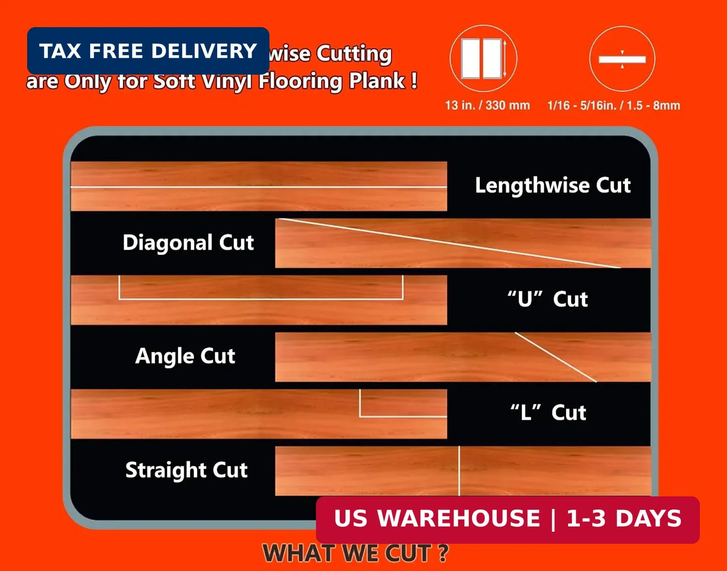 13 INCH 360° VINYL Floor Cutter for VCT, LVT, PVC, Rubber Floor and Rigid Core V