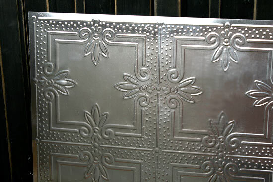 Set of 4 Galvanized Metal 12″ Vintage-Inspired Ceiling Tiles